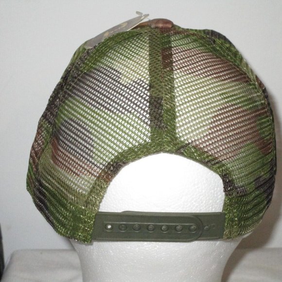 New 3 Oaks Adjustable Camo / Camo Net Back Fishing Baseball Cap,Snap Adjust#763 - Picture 5 of 10